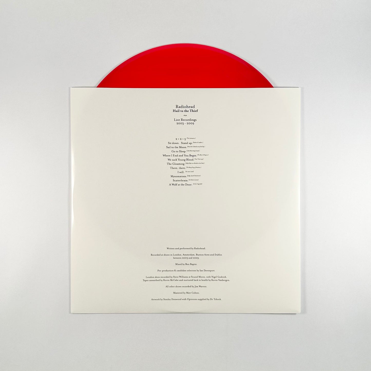Hail To The Thief (Live Recordings 2003-2009) (Limited Edition) (Red Vinyl)