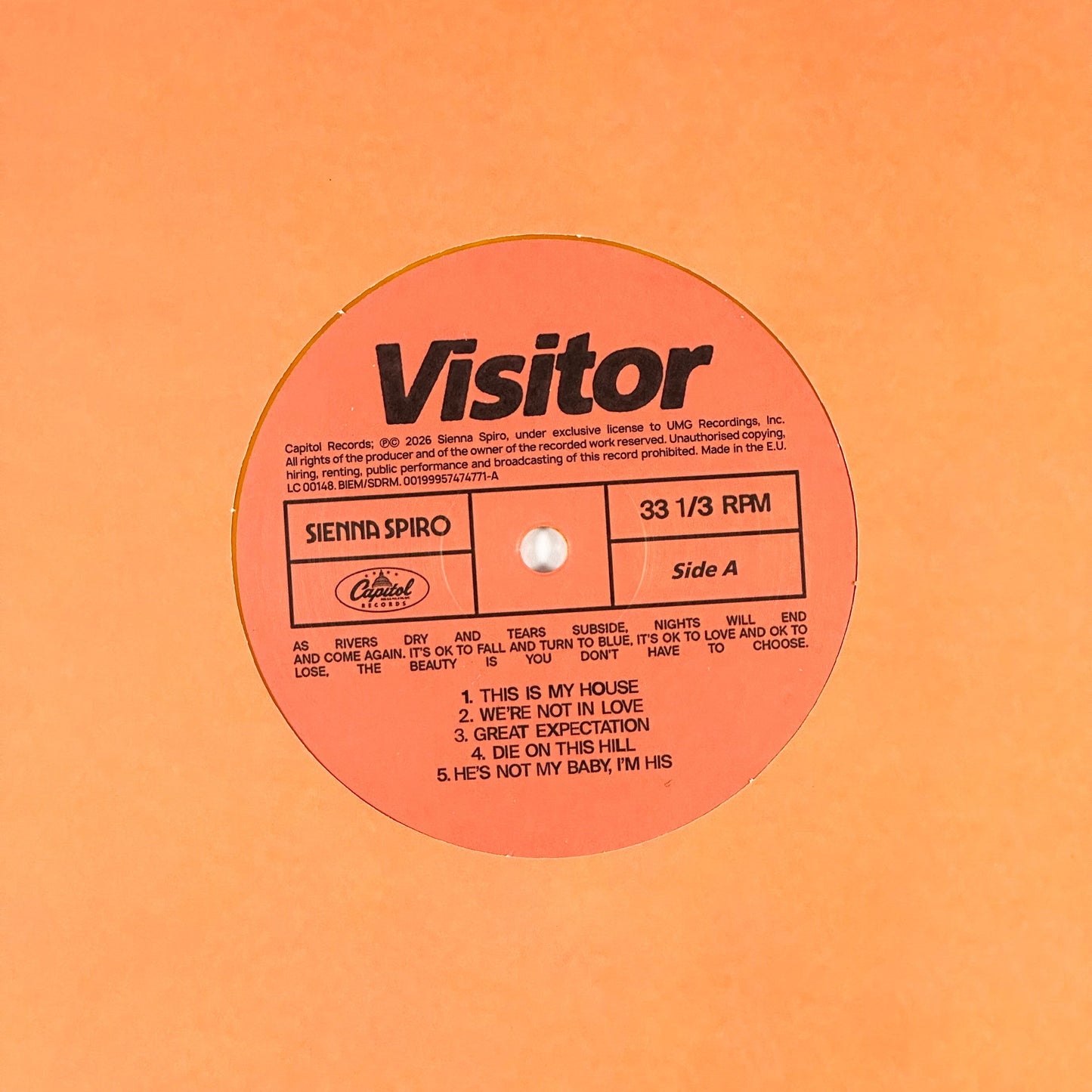 Visitor (Tangerine Vinyl)